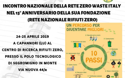 Il 24 e 25 aprile a Capannori l’incontro nazionale della Rete Zero Waste Italy