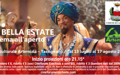 Il 13 luglio inizia la rassegna cinematografica estiva ‘La bella estate’ ad Artémisia. Proiezioni dal lunedì al sabato